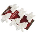 Białe Klamrki z Figurkami Aniołów 4.5 cm Zestaw 6 sztuk OZDOBA DEKORACJA