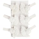 Białe Klamrki z Figurkami Aniołów 4.5 cm Zestaw 6 sztuk OZDOBA DEKORACJA