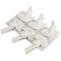 Białe Klamrki z Figurkami Aniołów 4.5 cm Zestaw 6 sztuk OZDOBA DEKORACJA