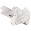 Białe Klamrki z Figurkami Aniołów 4.5 cm Zestaw 6 sztuk OZDOBA DEKORACJA