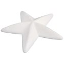 Gwiazdka gwiazda styropianowa 2 sztuki do ozdabiania dekoracji święta 3D 15 cm biała
