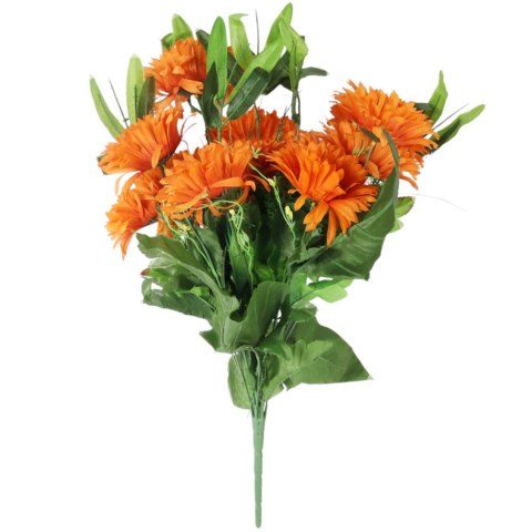 BUKIET 18 GERBER Z DODATKAMI sztuczne kwiaty do wazonu KOMPOZYCJA POMARAŃCZOWA 52 cm