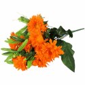 BUKIET 18 GERBER Z DODATKAMI sztuczne kwiaty do wazonu KOMPOZYCJA POMARAŃCZOWA 52 cm