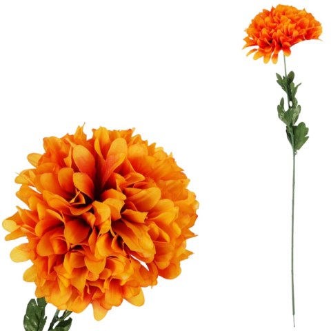 CHRYZANTEMA POJEDYNCZY KWIAT FI 20 CM POMARAŃCZOWO- BRĄZOWY