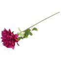 DALIA duży KWIAT SZTUCZNY do wazonu 74 cm bordowa
