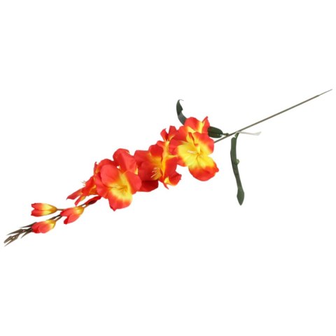 MIECZYK kwiat sztuczny do wazonu GLADIOLA 76 CM pomarańczowa