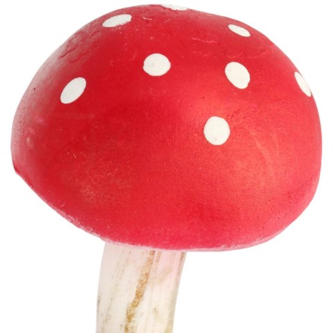 MUCHOMOREK CZERWONY NA PIKU 11cm x 6 cm GRZYBEK MUCHOMOR PIK DEKORACJA