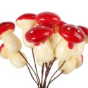 Muchomory Czerwone muchomorki grzyby na piku ozdoby dekoracyjne 3 cm 12 szt