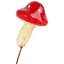 Muchomory Czerwone muchomorki grzyby na piku ozdoby dekoracyjne 4 cm 6 szt