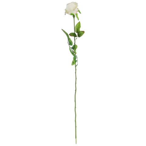 Róża sztuczna pojedynka w pąku kolor jasno-różowy 68 cm