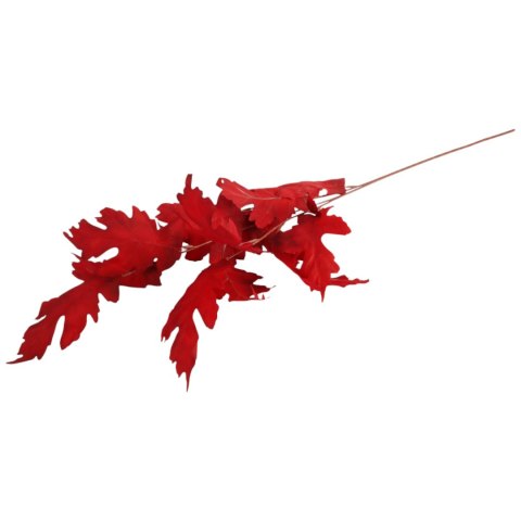 SZTUCZNA GAŁĄZKA JESIENNEGO DĘBU 95 cm do KOMPOZYCJI FLORYSTYCZNYCH kolor czerwony