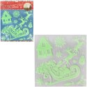 Fluorescencyjne Naklejki na Okno z Motywem Renifera Świecące Nocą - 40×30 cm