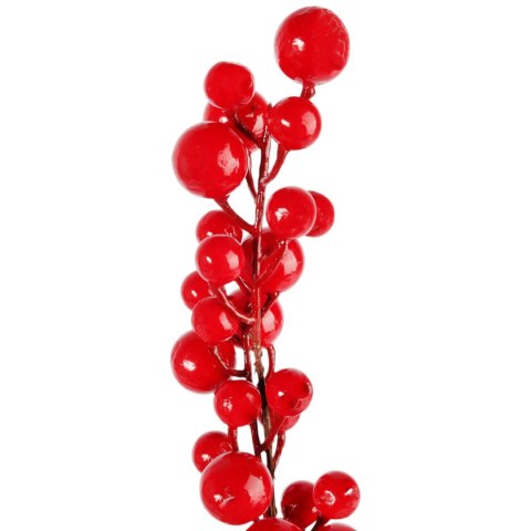 Girlanda Świąteczna 134 cm Sztuczna Jarzębina Czerwona Gałązka Dekoracja