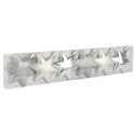KOMPLET 6 BOMBEK PLASTIKOWYCH- GWIAZDKI 5.5 cm KOLOR SREBRNY