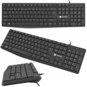 Klawiatura NATEC Nautilus USB przewodowa cicha multimedialna membranowa