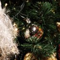 Komplet 10 Srebrnych Bombek Plastikowych o Wyjątkowym Połysku w Eleganckiej Tubie