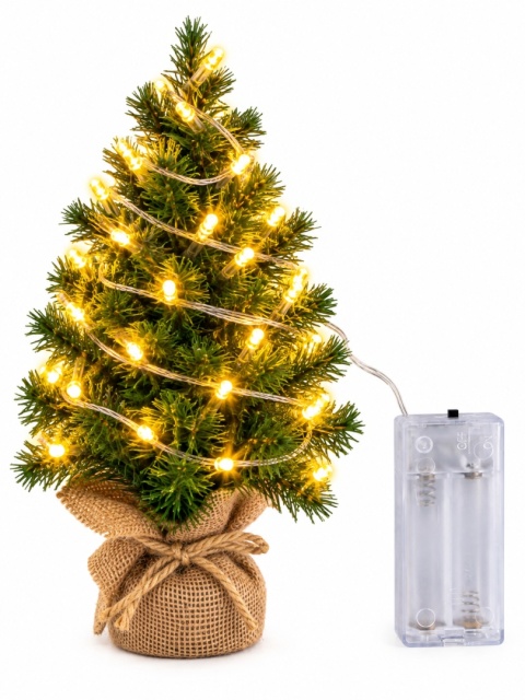 Lampki LED choinkowe 20 diod ciepła biała 2,1 m na baterie AA dekoracyjne