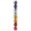 KOMPLET 8 BOMBEK PLASTIKOWYCH W TUBIE 6 cm KOLOROWE