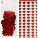 KURTYNA DEKORACYJNA LAMETA 100 CM x 200 CM czerwone choinki