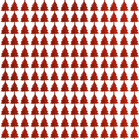 KURTYNA DEKORACYJNA LAMETA 100 CM x 200 CM czerwone choinki