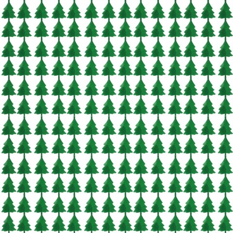 KURTYNA DEKORACYJNA LAMETA 100 CM x 200 CM zielone choinki