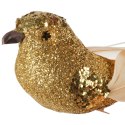 PTASZEK NA KLAMERCE W KOLORZE ZŁOTYM - FIGURKA O DŁUGOŚCI 17CM