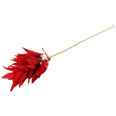 GAŁĄZKA DEKORACYJNA KURKUMA kwiaty sztuczne na DO WAZONU kompozycja kwiaty 84 cm czerwona