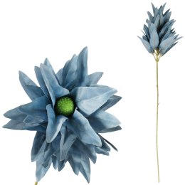 GAŁĄZKA DEKORACYJNA KURKUMA kwiaty sztuczne na DO WAZONU kompozycja kwiaty 84 cm niebieska