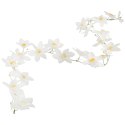 GIRLANDA KWIATOWA 160 CM BIAŁE CLEMATISY