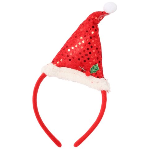 Opaska na głowę z CZAPKĄ MIKOŁAJA 26 cm