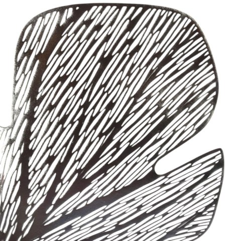 PODKŁADKA MATA NA STÓŁ LIŚĆ LAMINOWANY 46X35 CM SREBRNY