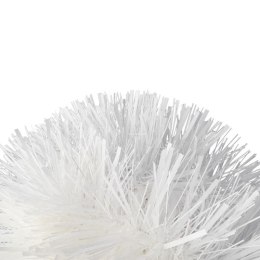 Biały Łańcuch Choinkowy Goliat z Folii Metalizowanej, 7 cm x 2m - Wykończenie dekoracji świątecznej