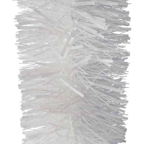 Biały Łańcuch Choinkowy Goliat z Folii Metalizowanej, 7 cm x 2m - Wykończenie dekoracji świątecznej