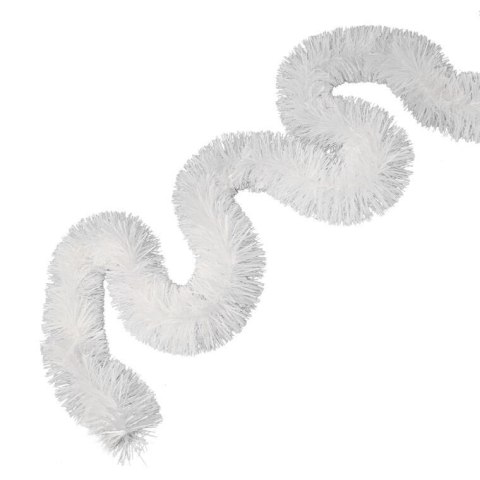 Biały Łańcuch Choinkowy Goliat z Folii Metalizowanej, 7 cm x 2m - Wykończenie dekoracji świątecznej