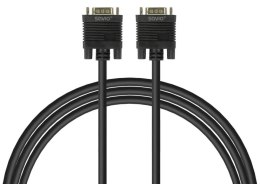 Kabel VGA (M) - VGA (M) Savio CL-202 ekranowany+2 feryty 1,8m