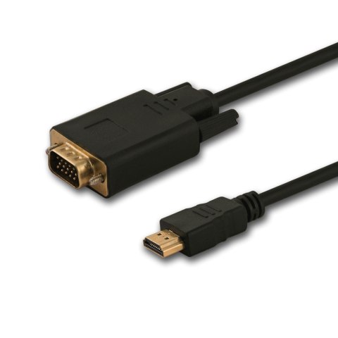 Kabel adapter Savio CL-197 HDMI (M) - VGA (M) 1,8m