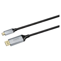 Kabel adapter Savio CL-208 USB-C - DisplayPort 8K 60Hz (DSC) 2m