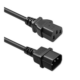 Kabel zasilający Qoltec IEC C13 | C14 | 3*0.75mm2 | 2m