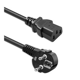 Kabel zasilający Qoltec wtyczka kątowa SCHUKO CEE 7/7 (E/F) | IEC C13 1,8m 3 * 0.75mm2