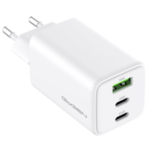Ładowarka sieciowa GoGEN ACHPDQ365W01, 2x USB-C PD 65W + 20W 1x USB-A 18W