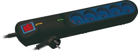 Listwa zasilająca Lestar LF 2005 G-A K.: CZ 3m czarna
