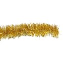 Złoty łańcuch ozdobny na choinkę z folii metalizowanej, średnica 5 cm, długość 2 m, Produkt Polski