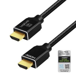 Kabel HDMI LogiLink CH0113 8K/60 Hz, 48 Gb/s, aluminium, nylon, 5m