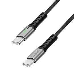 Kabel USB 3.2 Gen2x2 LogiLink CU0430 USB-C - USB-C, M/M, 20 Gb/s, 100 W, 4K, czarny, 0,3m