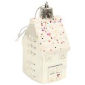 Komplet 6 Kolorowych Bombek w Kształcie Domków - 7 CM