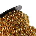 Korale na szpuli 8mm 10m Złote na choinkę do dekoracji koraliki Święta