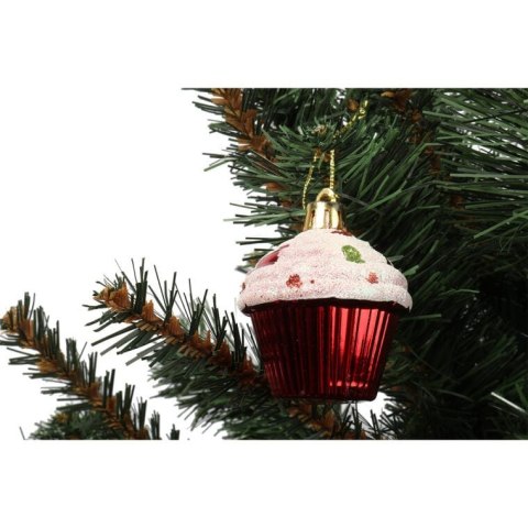 Zestaw Kolorowych Bombek Bożonarodzeniowych w Kształcie Muffinów, 4 Sztuki, 6 cm